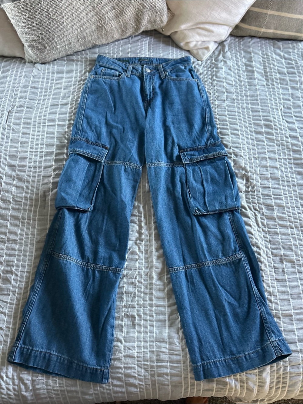 Blue Women's Cargo Jeans